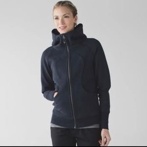 Lululemon Scuba Full Zip Hoodie Size 6 Navy Blue